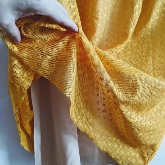 Ella Moon Yellow Polkadot Mesh Dress - Picture 5 of 5
